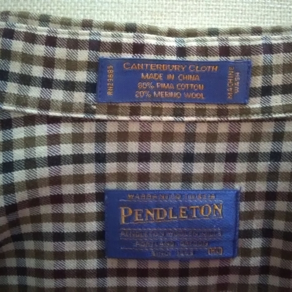 Men's XL tan Pendleton shirt - Picture 3 of 5